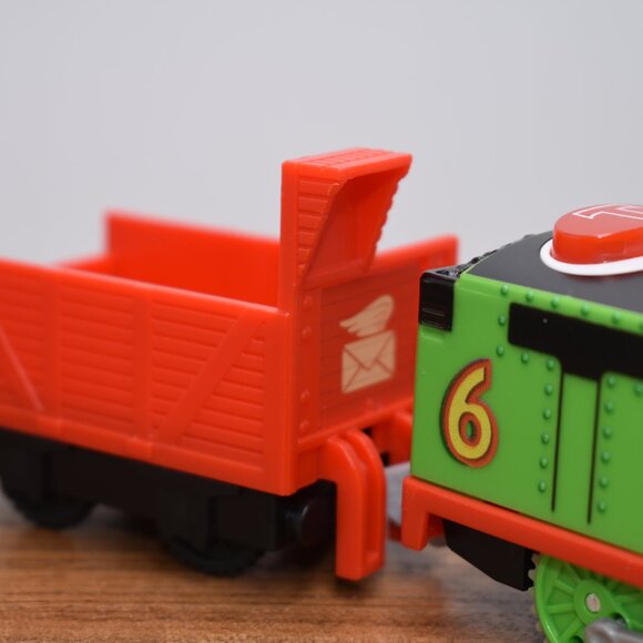 Talking & Light up Percy & Mail Cargo Car Motorized Trackmaster Train Thomas - Picture 7 of 7